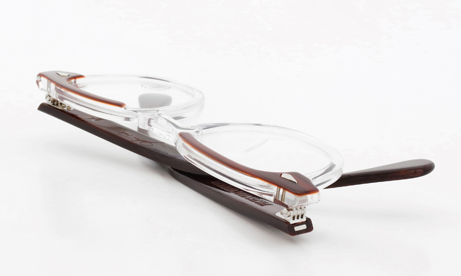 JULIUS TART OPTICAL メガネ通販 AR-44-24 RED WOOD CLEAR