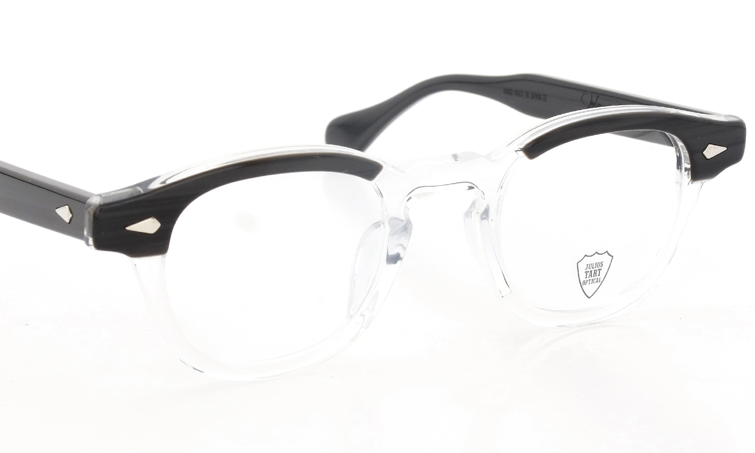 JULIUS TART OPTICAL メガネ通販 AR-46-24 BLACK WOOD CLEAR