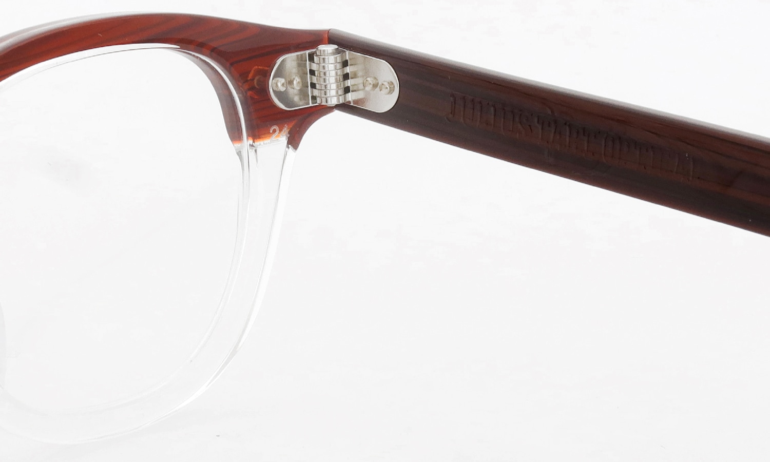 JULIUS TART OPTICAL メガネ通販 AR-46-24 RED WOOD CLEAR