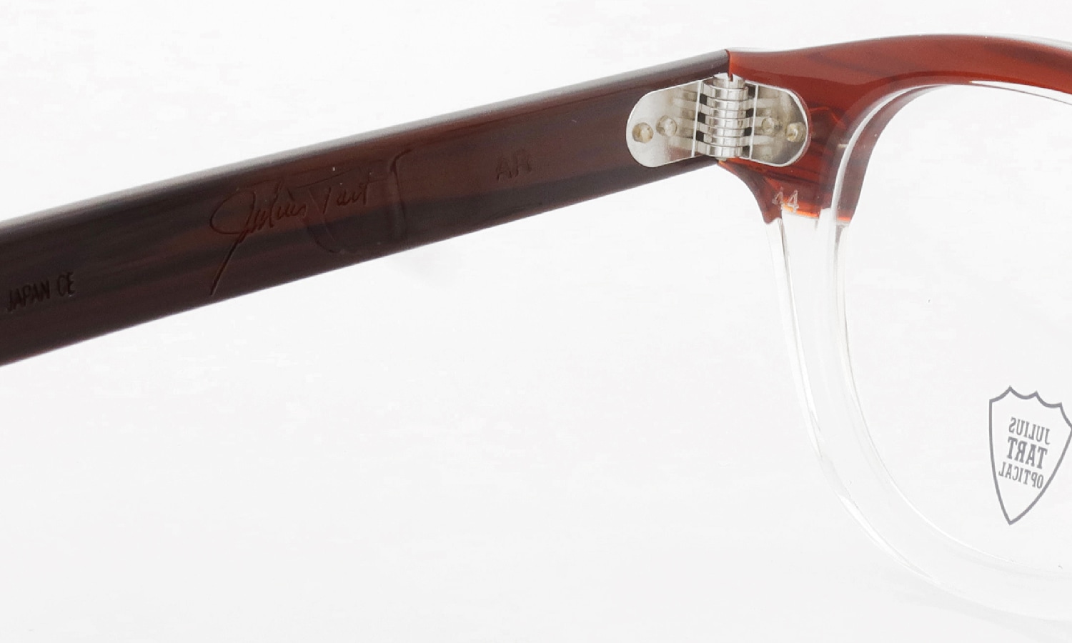 JULIUS TART OPTICAL メガネ通販 AR-44-24 RED WOOD CLEAR