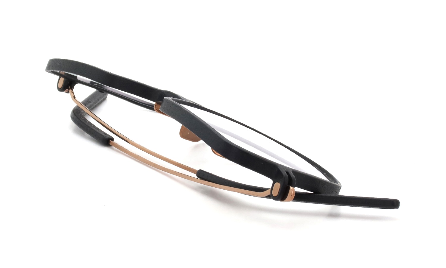 KLENZE&BAUM 3Dプリントメガネ通販 [ASKET] YAMADA col.001 COAL/ROSEGOLD