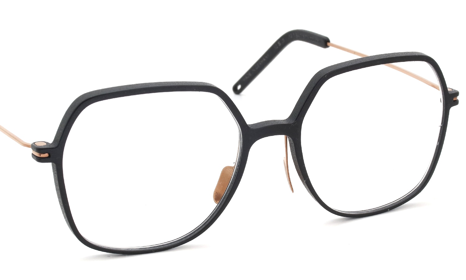 KLENZE&BAUM 3Dプリントメガネ通販 [ASKET] YAMADA col.001 COAL/ROSEGOLD