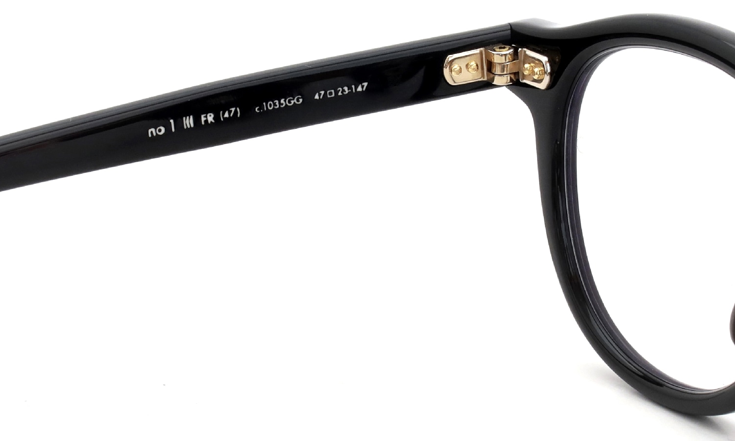 10eyevan メガネ通販 no.1 III FR (47) c.1035BKGG DeadStockBlack/18金 +本鼈甲パット