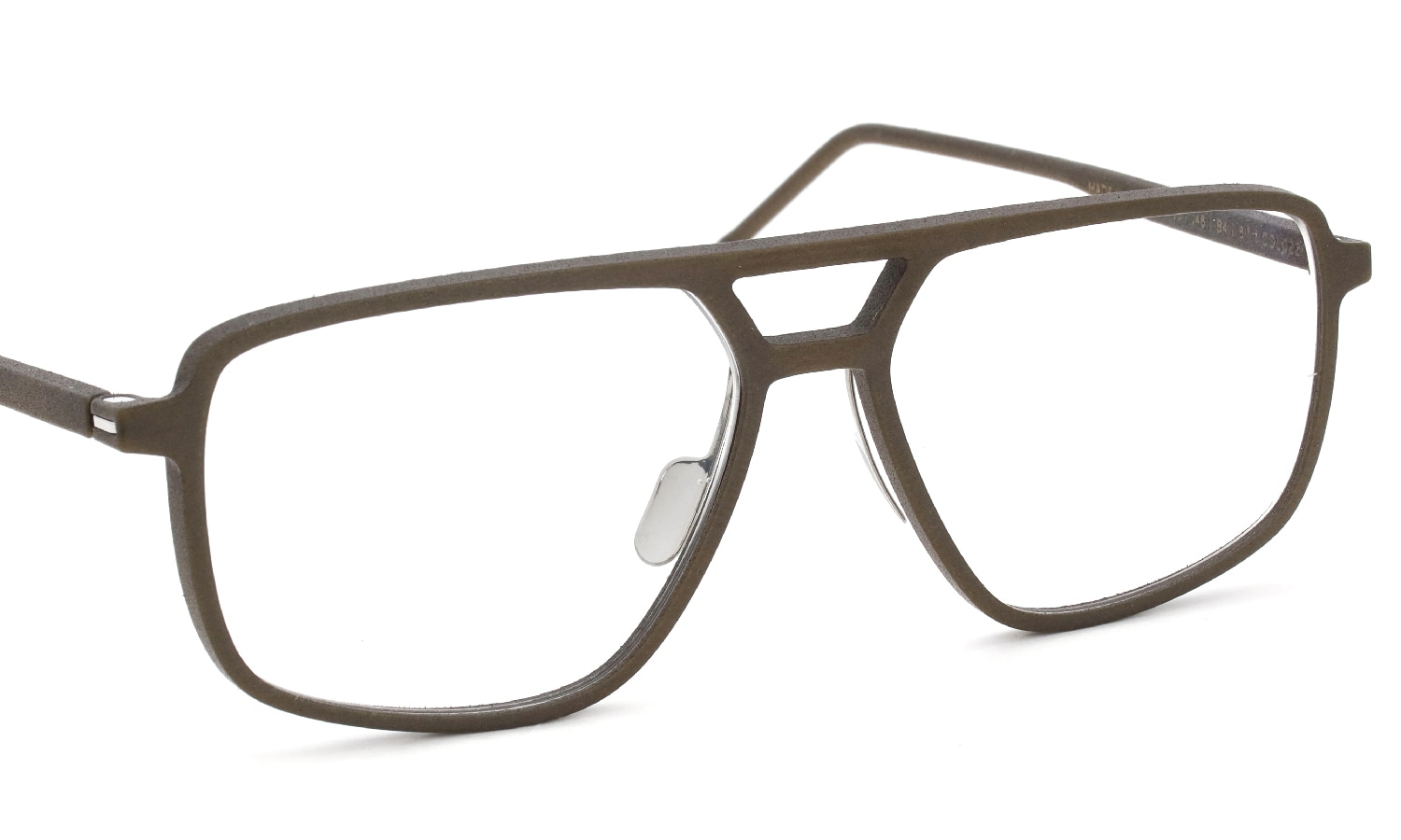 KLENZE&BAUM 3Dプリントメガネ通販 [SLEEK ECOLUCENT] FRASER-NP col.022 MOSS/SILVER