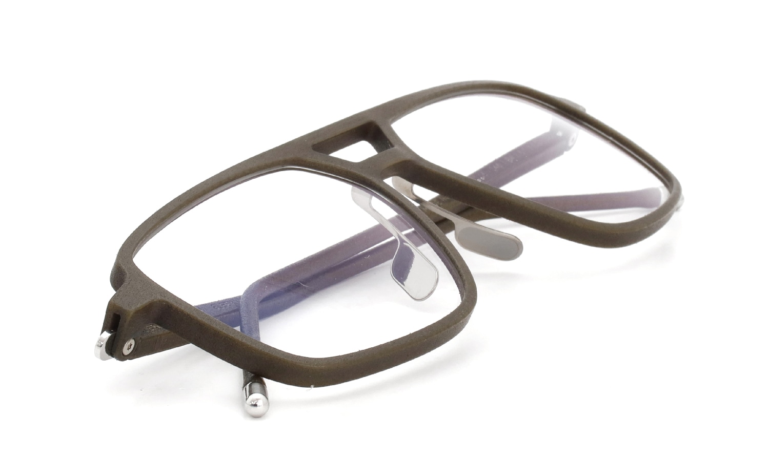 KLENZE&BAUM 3Dプリントメガネ通販 [SLEEK ECOLUCENT] FRASER-NP col.022 MOSS/SILVER