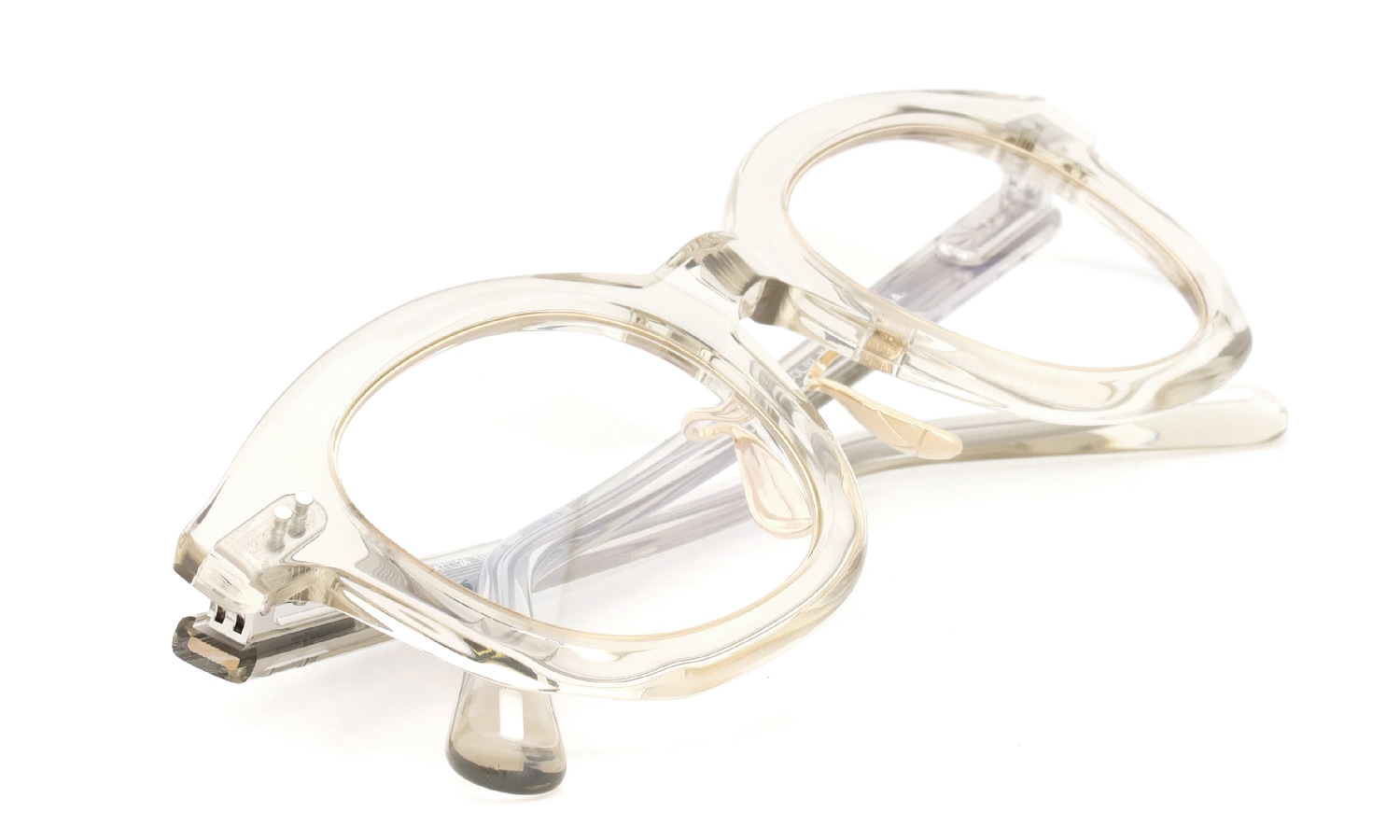 YUICHI TOYAMA. メガネ通販 YYZ U-181 COL.02 Clear sand grey / Gold+Silver