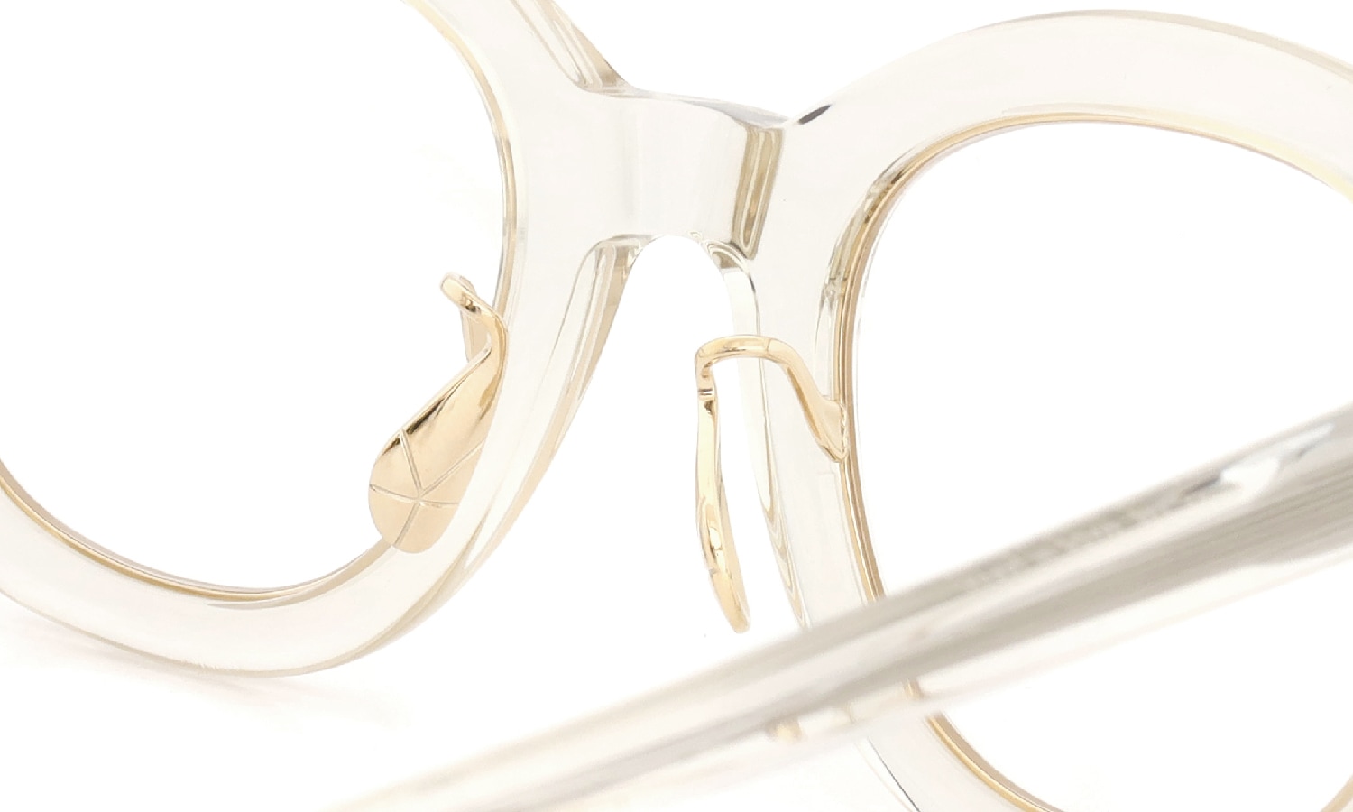 YUICHI TOYAMA. メガネ通販 YYZ U-181 COL.02 Clear sand grey / Gold+Silver