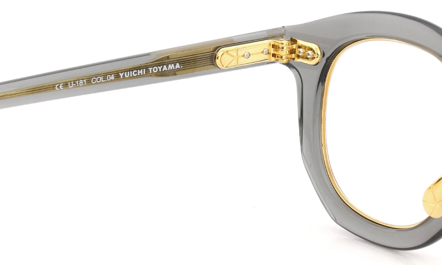 YUICHI TOYAMA. メガネ通販 YYZ U-181 COL.04 Clear gray / Gold
