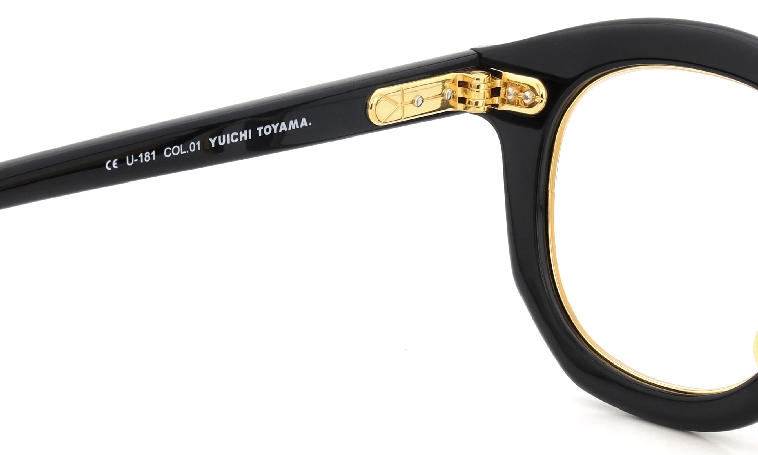 YUICHI TOYAMA. メガネ通販 YYZ U-181 COL.01 Black / Gold