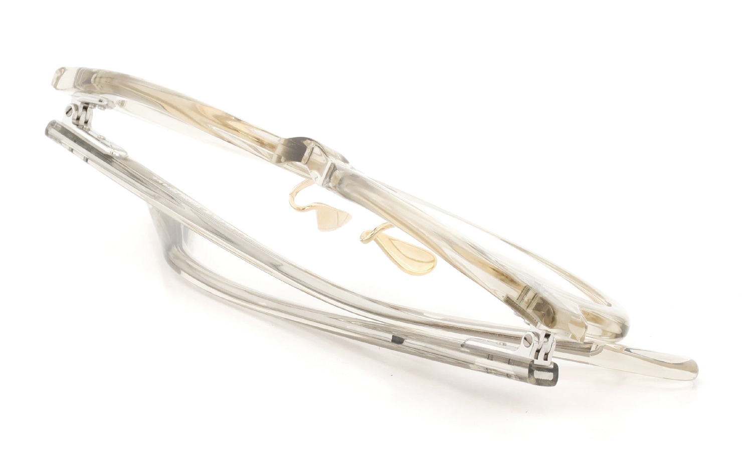 YUICHI TOYAMA. メガネ通販 YYZ U-181 COL.02 Clear sand grey / Gold+Silver
