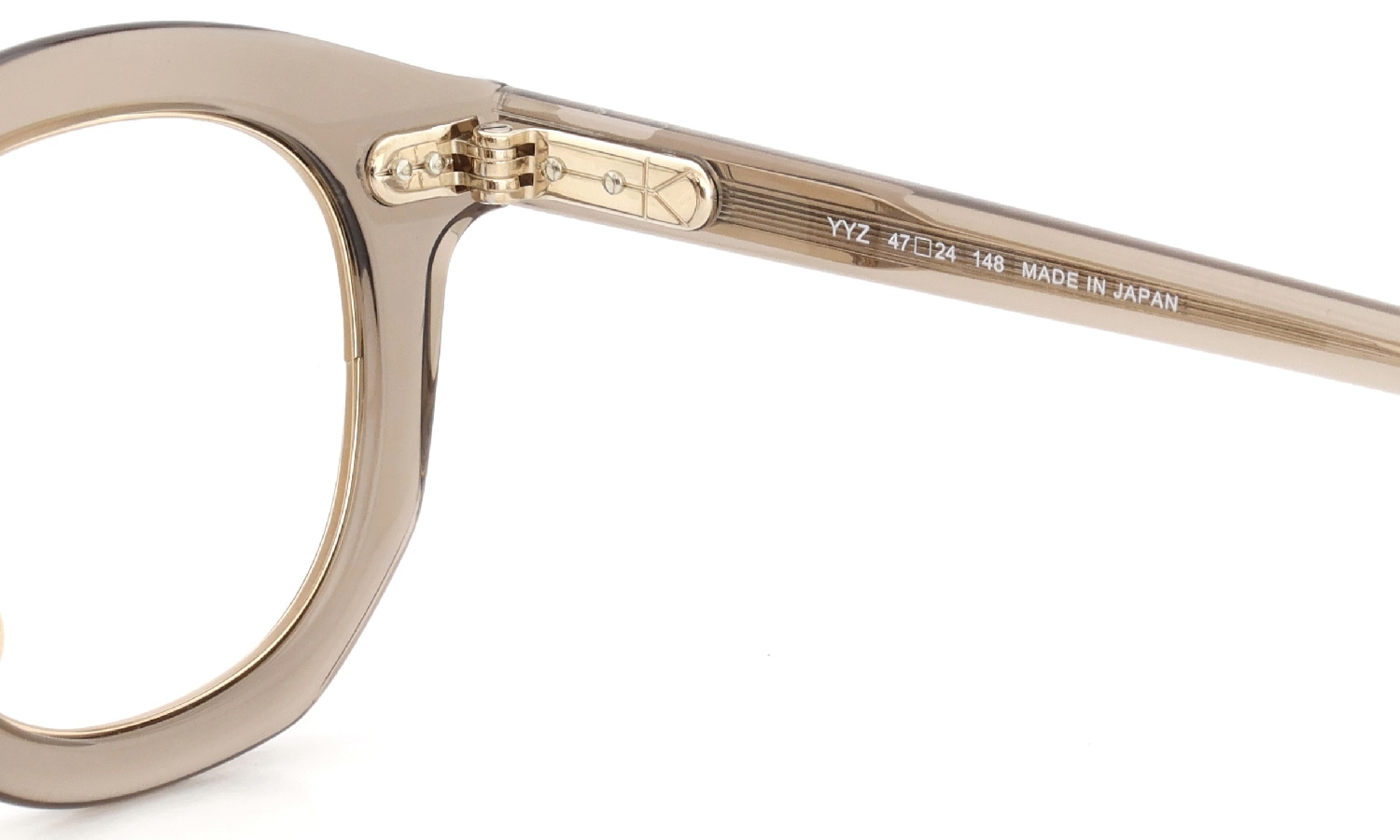 YUICHI TOYAMA. メガネ通販 YYZ U-181 COL.03 Taupe / White gold