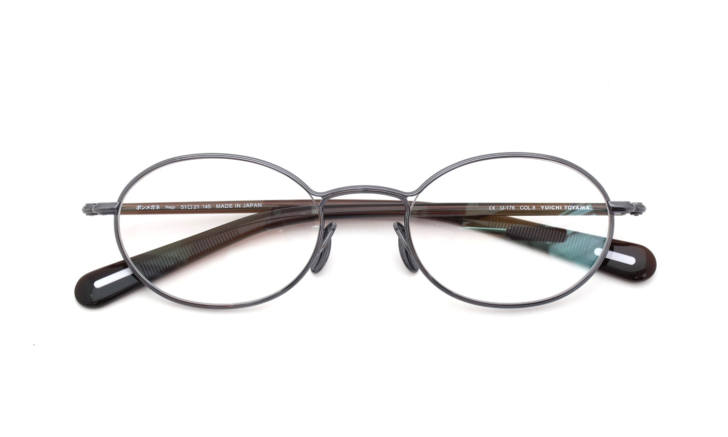 YUICHI TOYAMA. for ポンメガネ Nagy U-176 COL.8 Dark navy / Dark brown