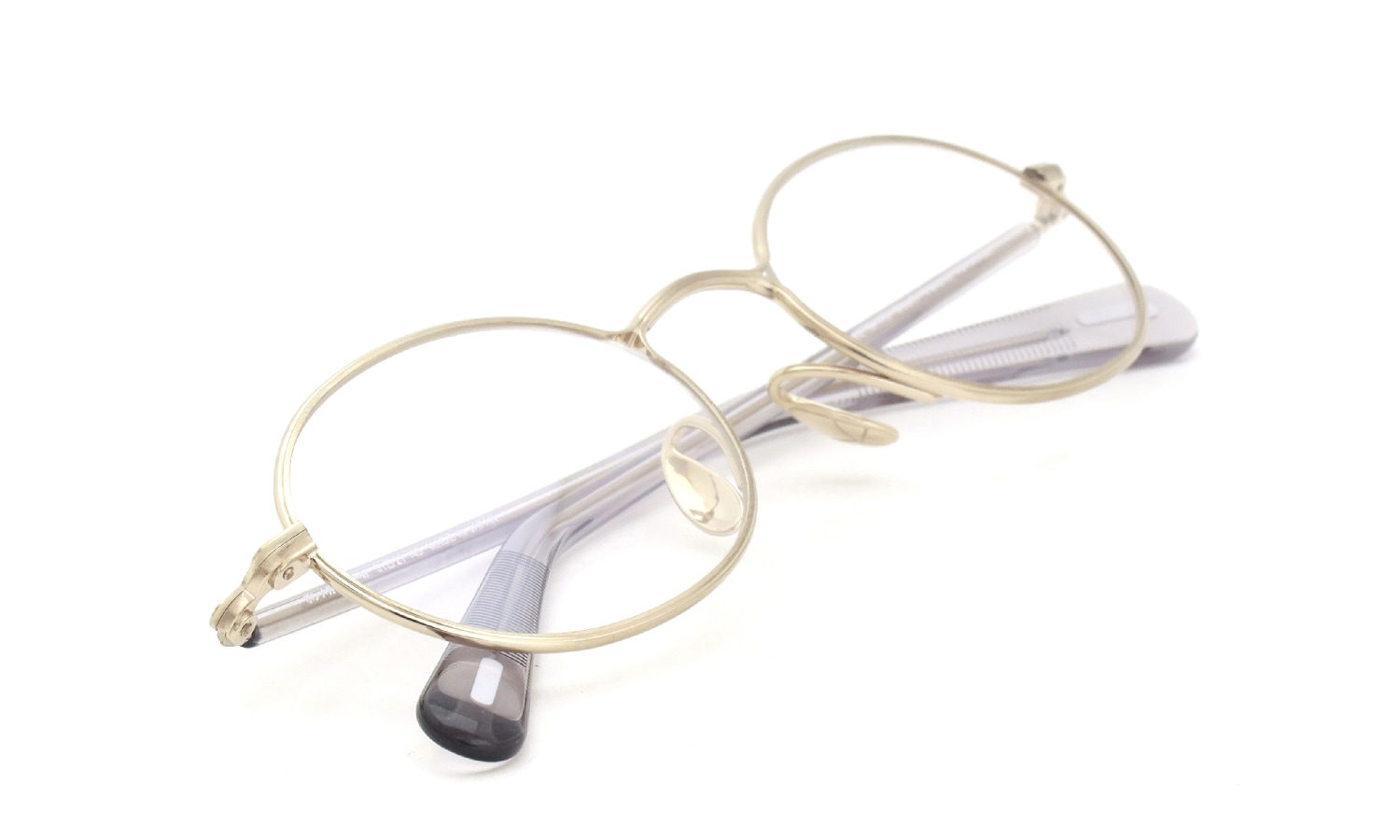 YUICHI TOYAMA. for ポンメガネ Nagy U-176 COL.7 サテン仕上げ White Gold / Clear gray