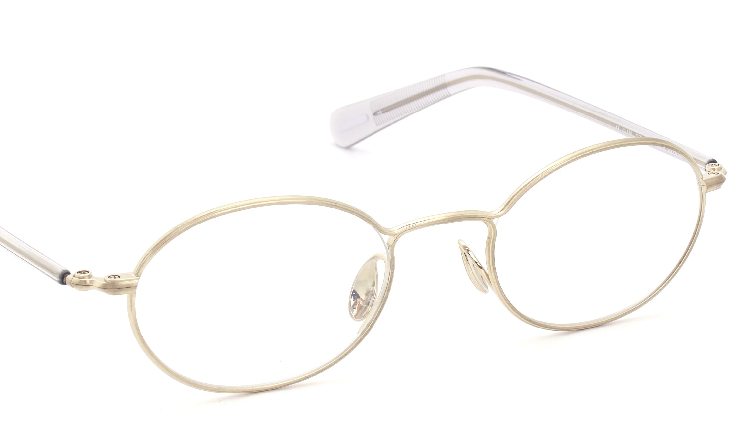 YUICHI TOYAMA. for ポンメガネ Nagy U-176 COL.7 サテン仕上げ White Gold / Clear gray