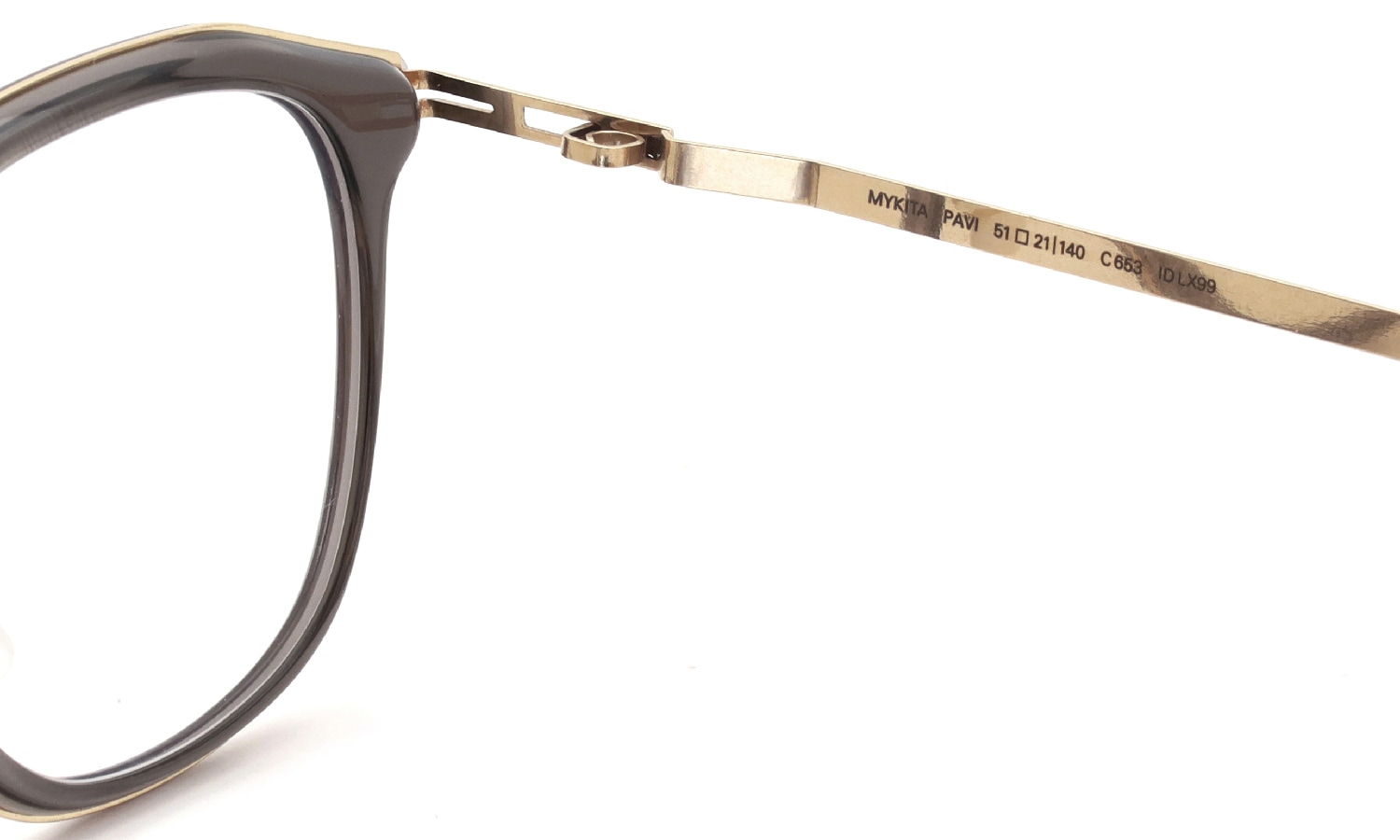 MYKITA メガネ通販 PAVI COL.653 A83-Champagne Gold/Clear Ash