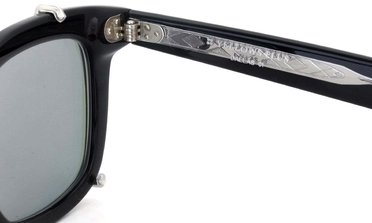 YELLOWS PLUS メガネ+クリップオンサングラス通販 DALLAS C1 black /silver 