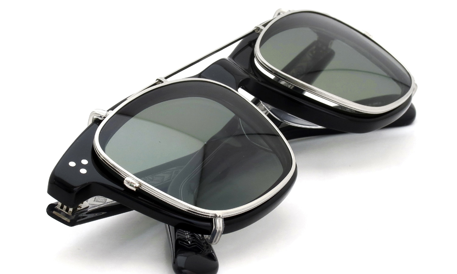 YELLOWS PLUS メガネ+クリップオンサングラス通販 DALLAS C1 black /silver 