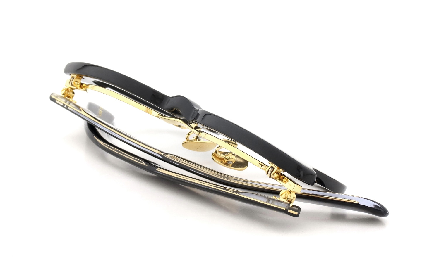 YELLOWS PLUS for ポンメガネ 跳ね上げ式メガネ通販 JACKSON BLACK/24KG