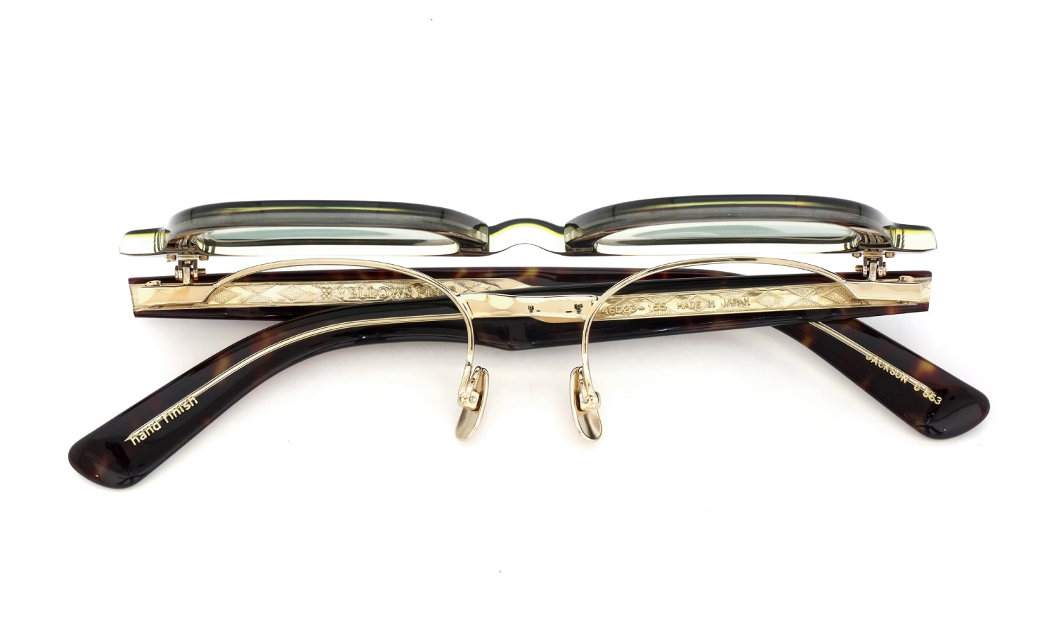 YELLOWS PLUS for ポンメガネ 跳ね上げ単式メガネ JACKSON havana two-tone / 24kg