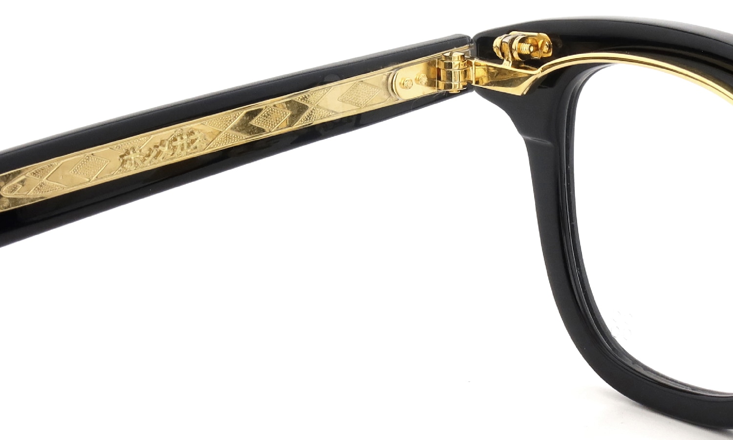 YELLOWS PLUS for ポンメガネ 跳ね上げ式メガネ通販 JACKSON BLACK/24KG