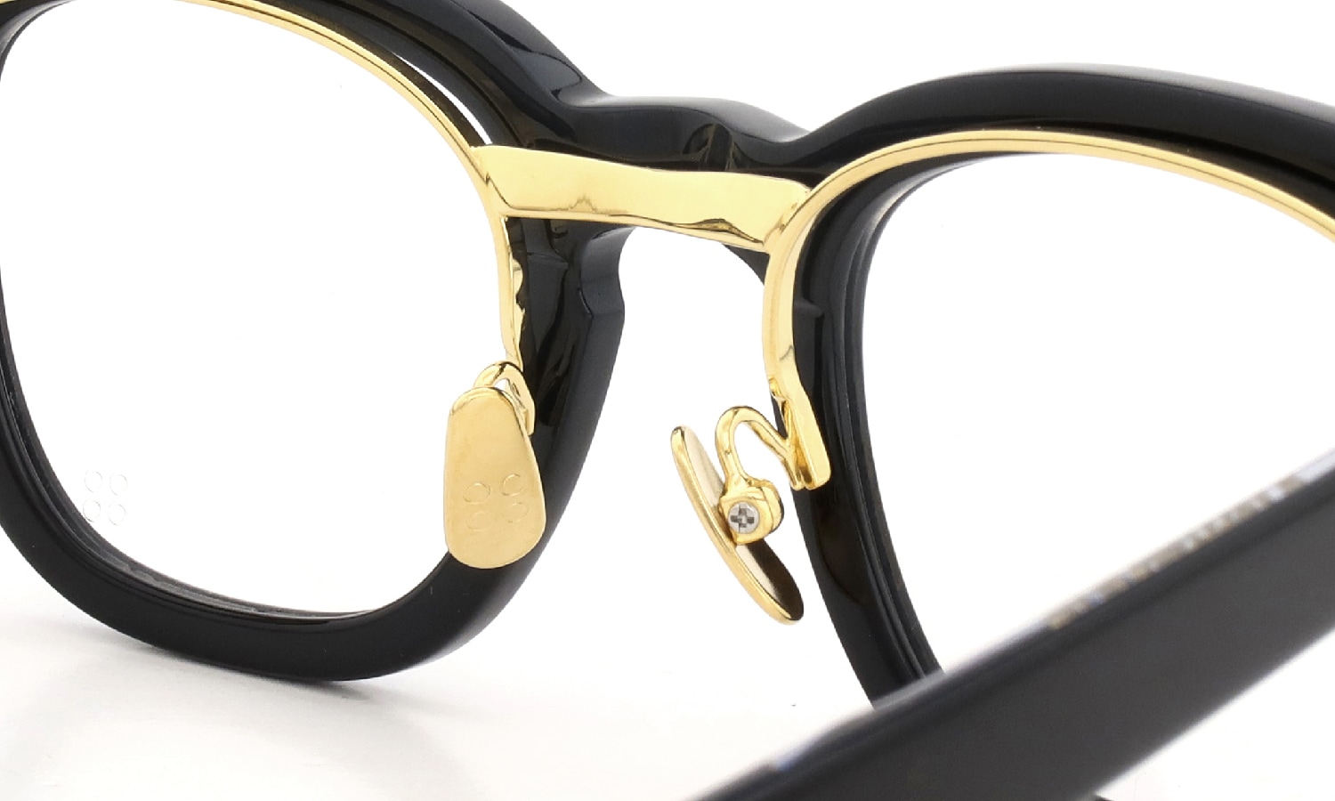 YELLOWS PLUS for ポンメガネ 跳ね上げ式メガネ通販 JACKSON BLACK/24KG