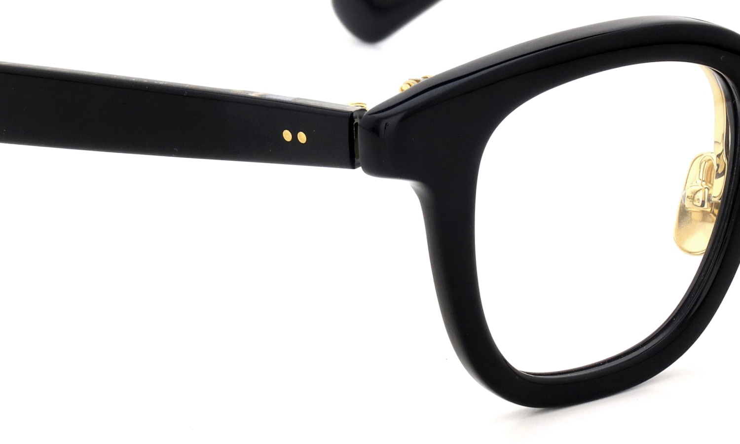 YELLOWS PLUS for ポンメガネ 跳ね上げ式メガネ通販 JACKSON BLACK/24KG