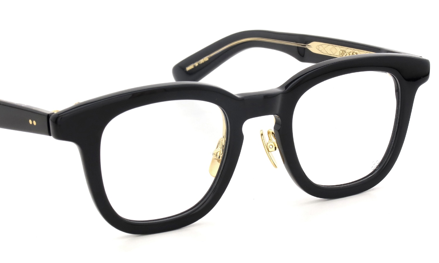 YELLOWS PLUS for ポンメガネ 跳ね上げ式メガネ通販 JACKSON BLACK/24KG