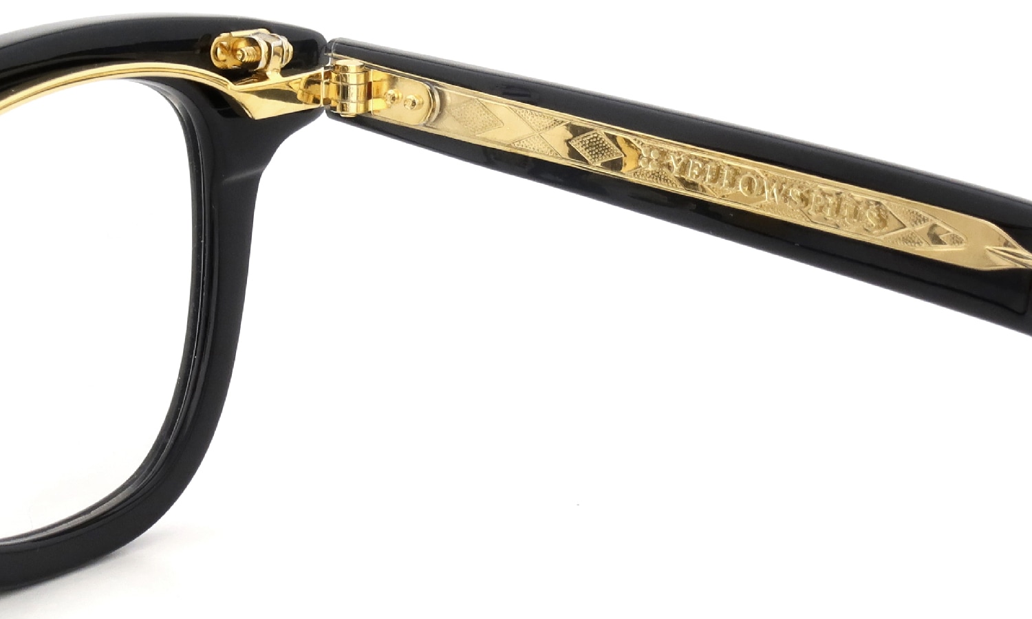 YELLOWS PLUS for ポンメガネ 跳ね上げ式メガネ通販 JACKSON BLACK/24KG