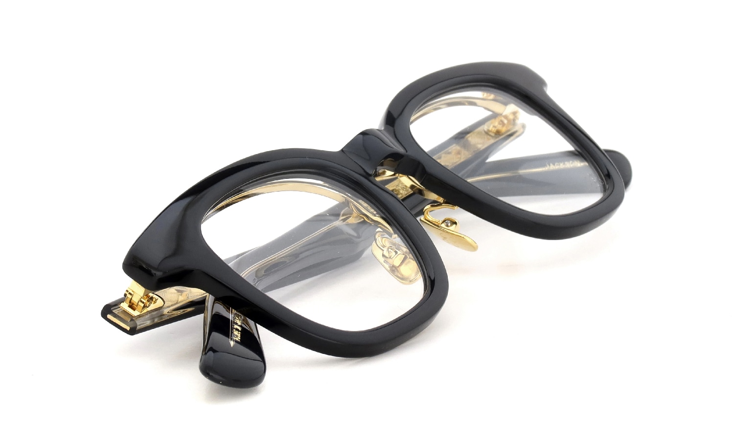 YELLOWS PLUS for ポンメガネ 跳ね上げ式メガネ通販 JACKSON BLACK/24KG