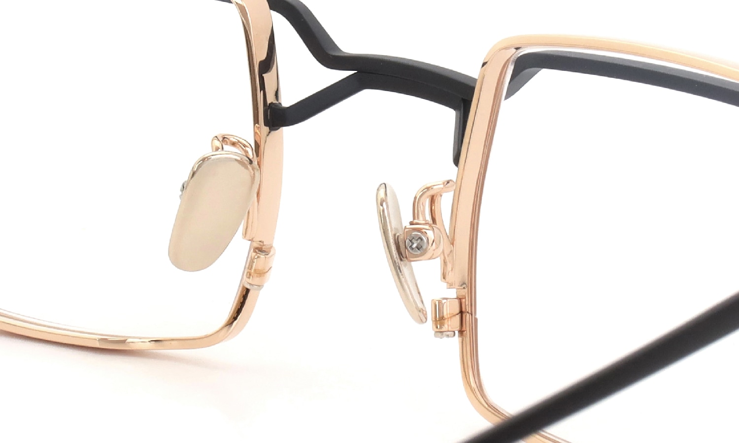 YOSHINORI AOYAMA ヨシノリアオヤマ メガネ通販 YA-002 col.03 black matte / pink gold