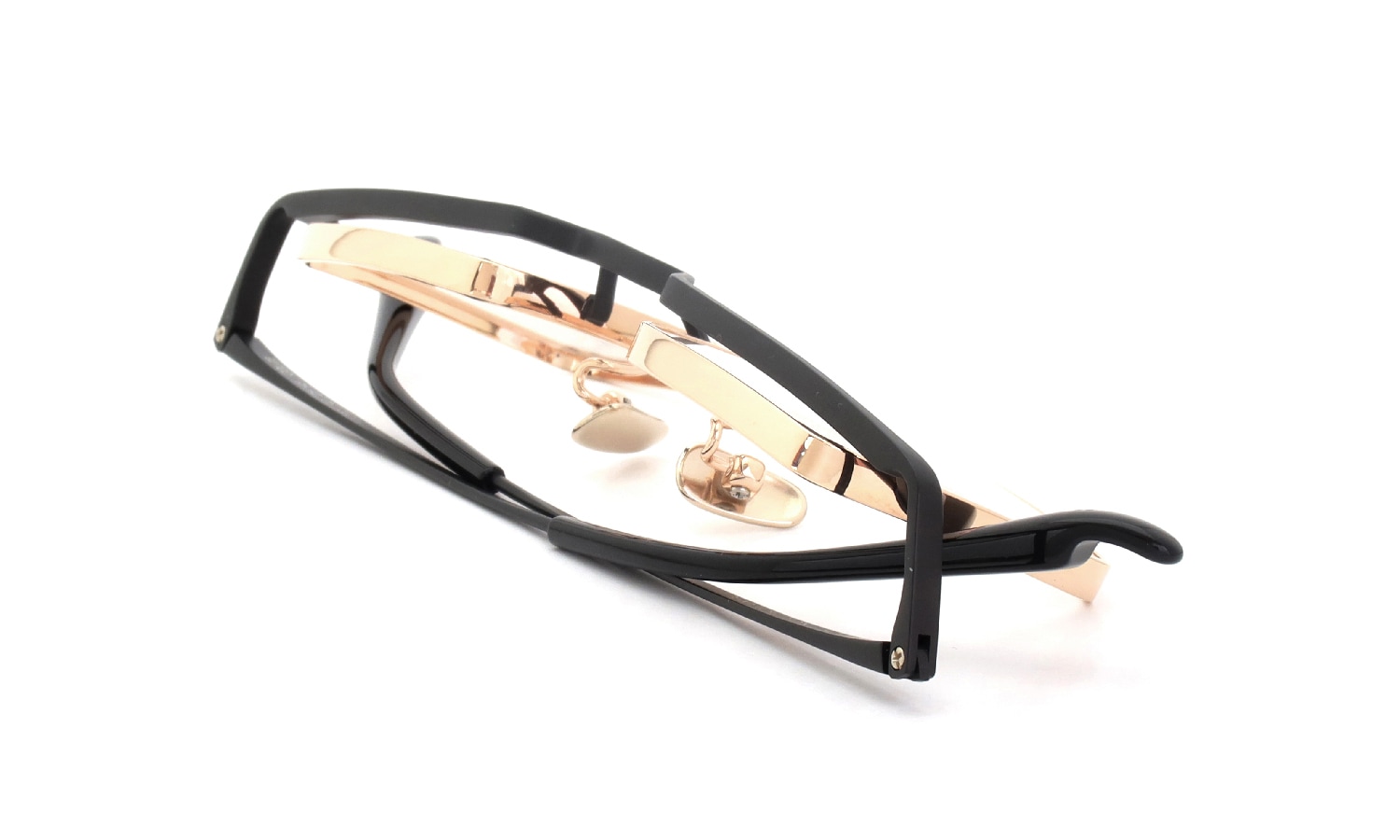 YOSHINORI AOYAMA ヨシノリアオヤマ メガネ通販 YA-002 col.03 black matte / pink gold