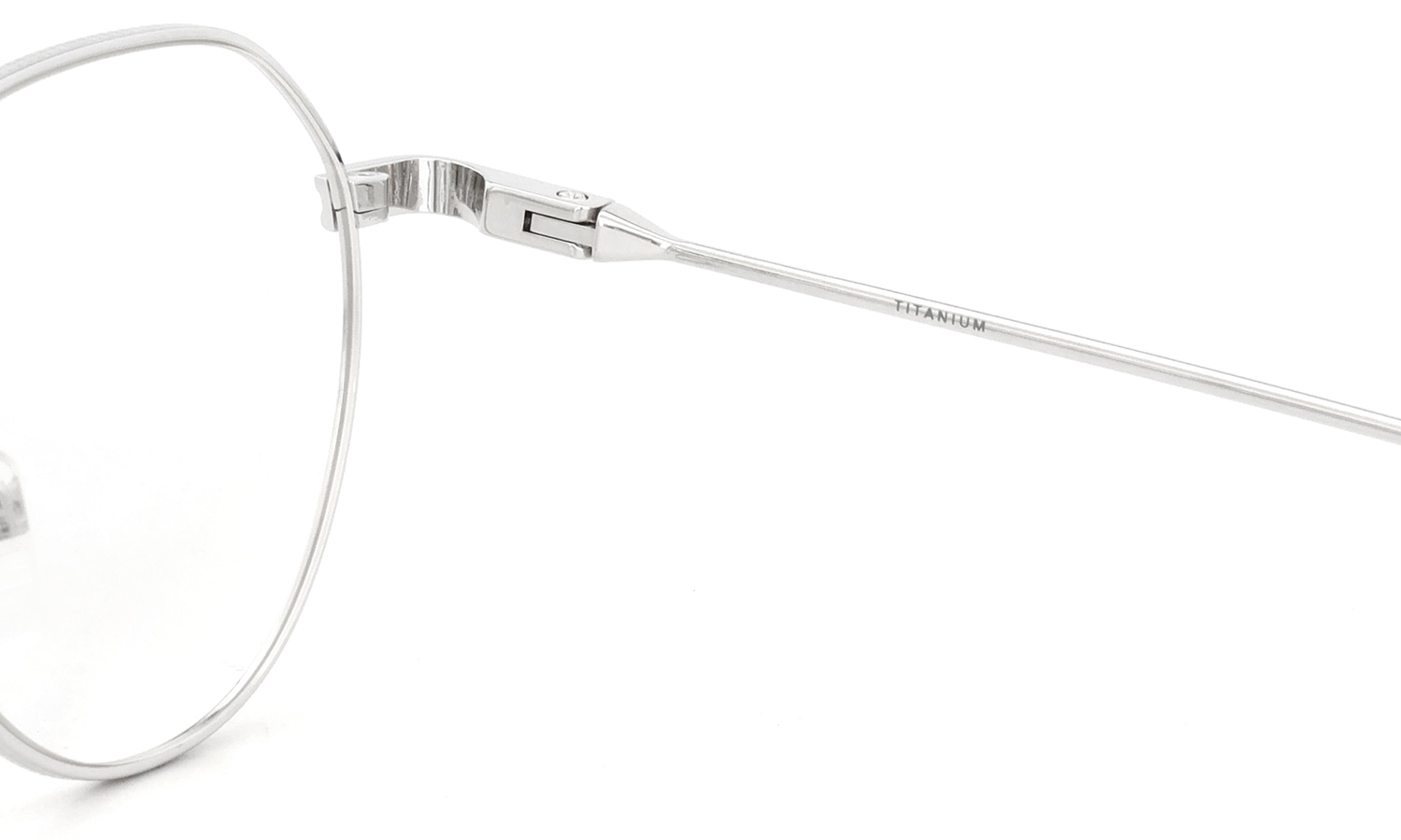 DITA Lancier メガネ LSA-117 DLX117-A-05 Shiny Silver 右側ヒンジと右テンプルの裏側ディテール