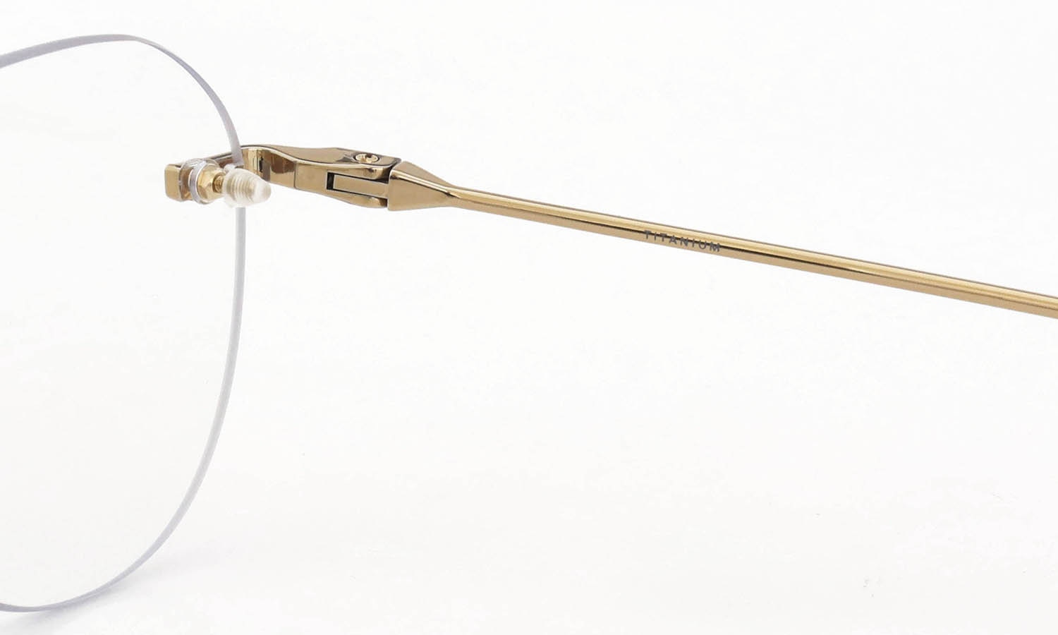 DITA Lancier 縁無しメガネ通販 LSA-121 DLX121-A-01 Gold Sand