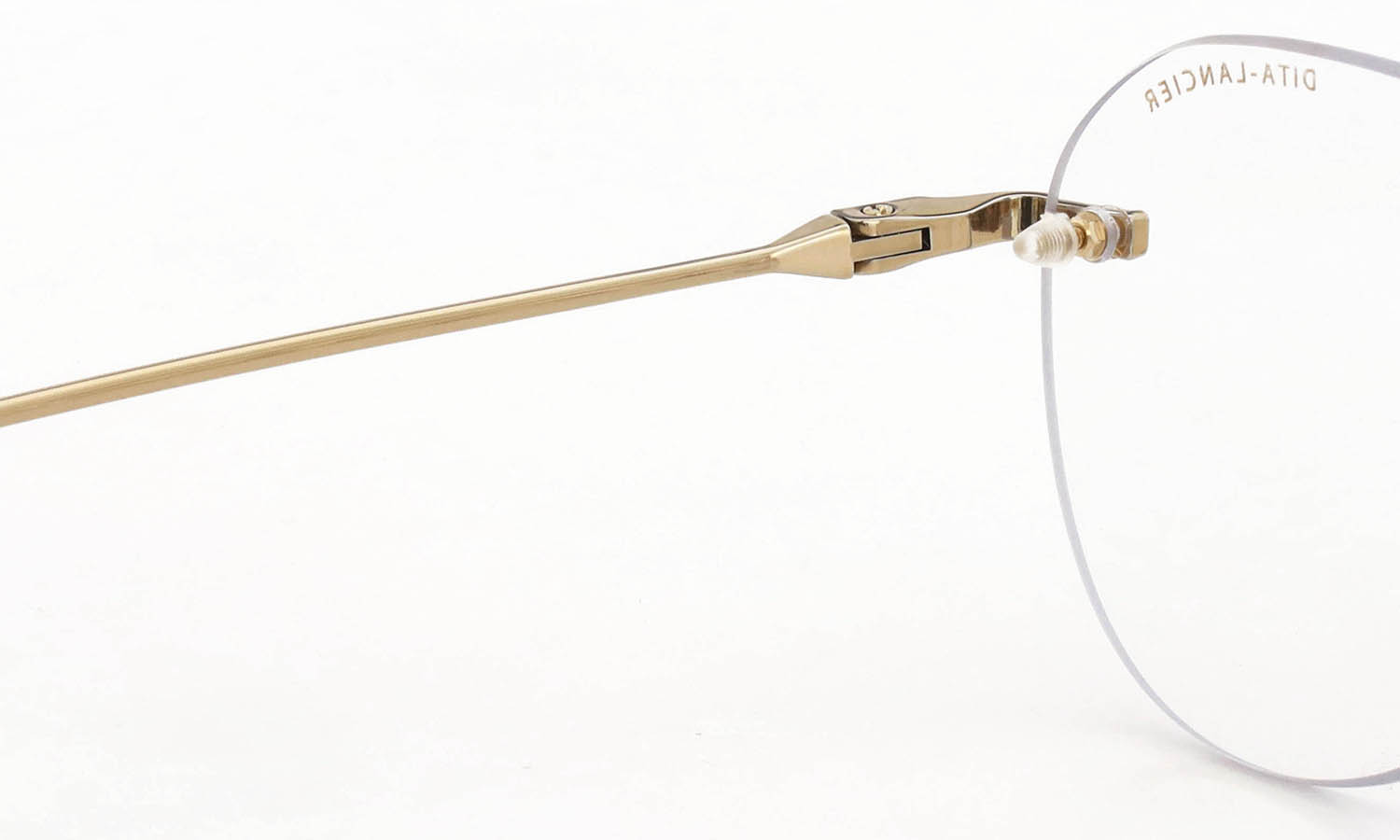 DITA Lancier 縁無しメガネ通販 LSA-121 DLX121-A-01 Gold Sand