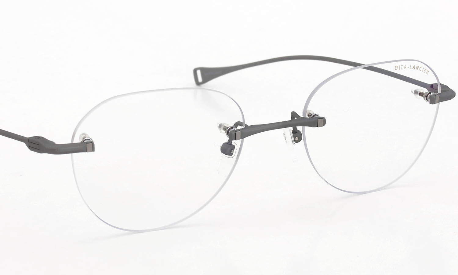 DITA Lancier 縁無しメガネ通販 LSA-121 DLX121-A-04 Gunmetal