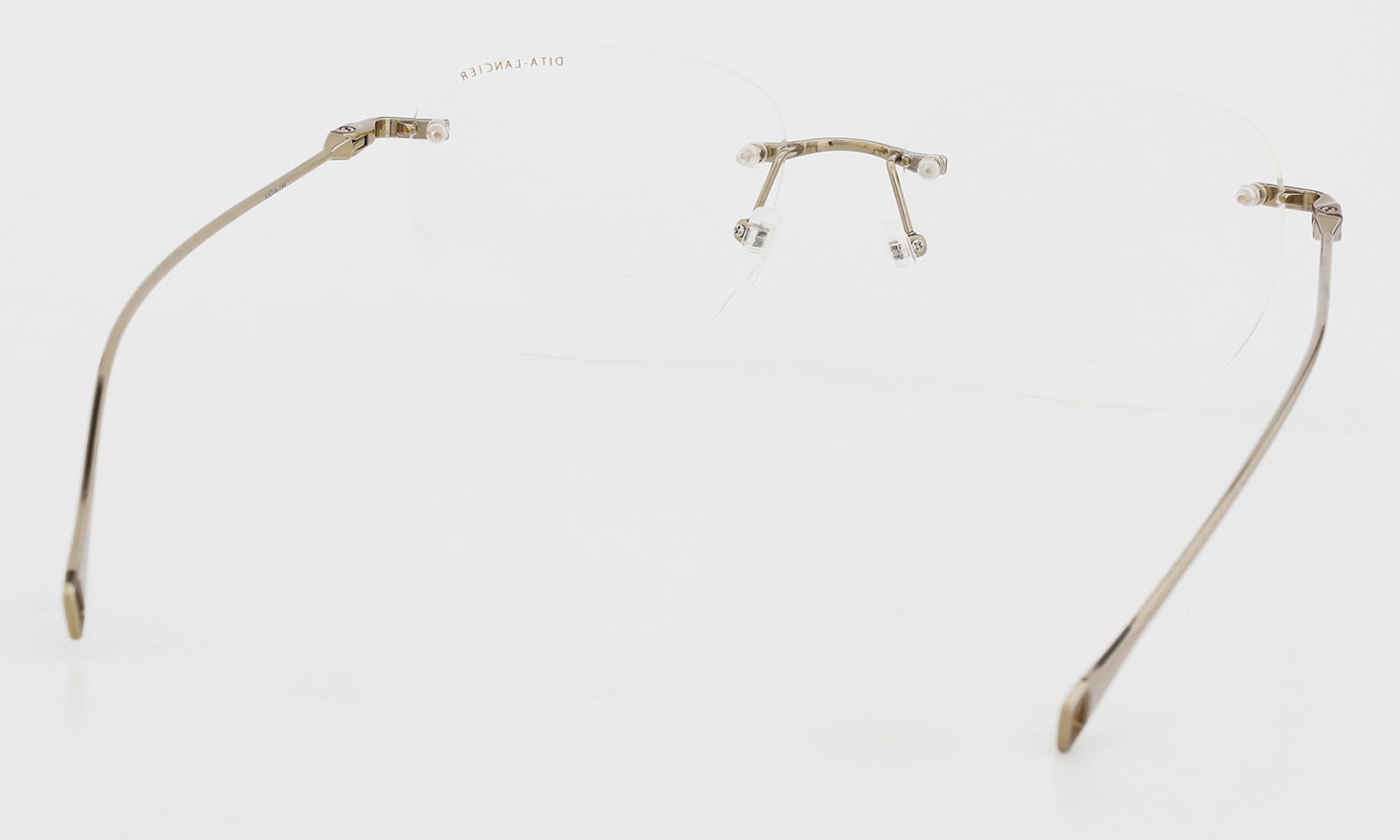 DITA Lancier 縁無しメガネ通販 LSA-130 DLX130-A-01 Gold Sand フレーム裏側