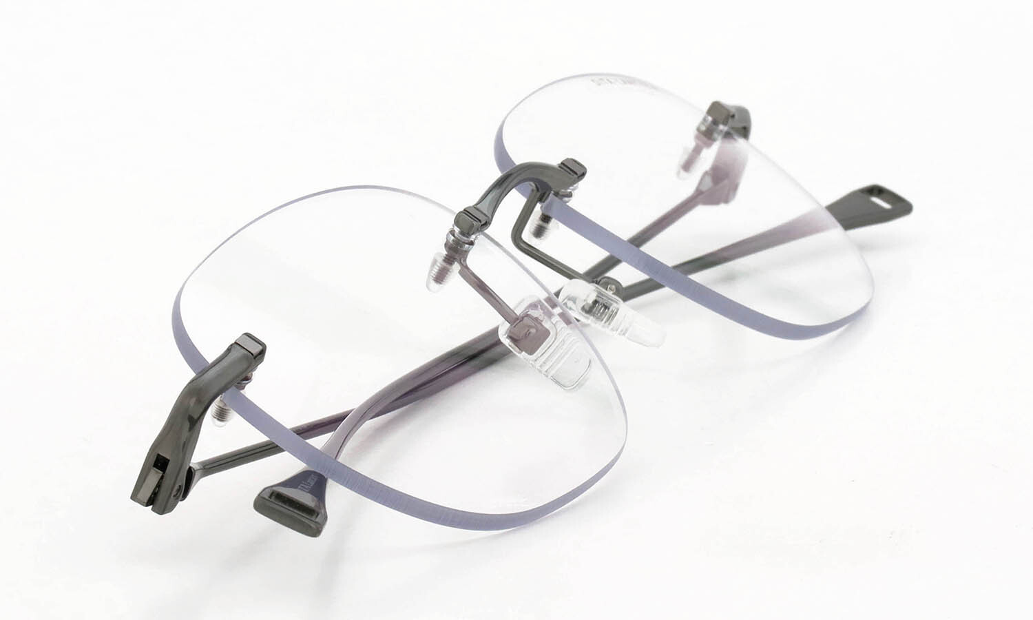 DITA Lancier 縁無しメガネ通販 LSA-130 DLX130-A-02 Brushed Antique Silver