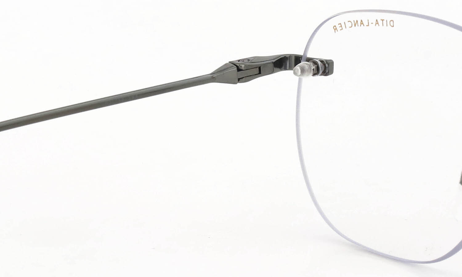 DITA Lancier 縁無しメガネ通販 LSA-130 DLX130-A-02 Brushed Antique Silver