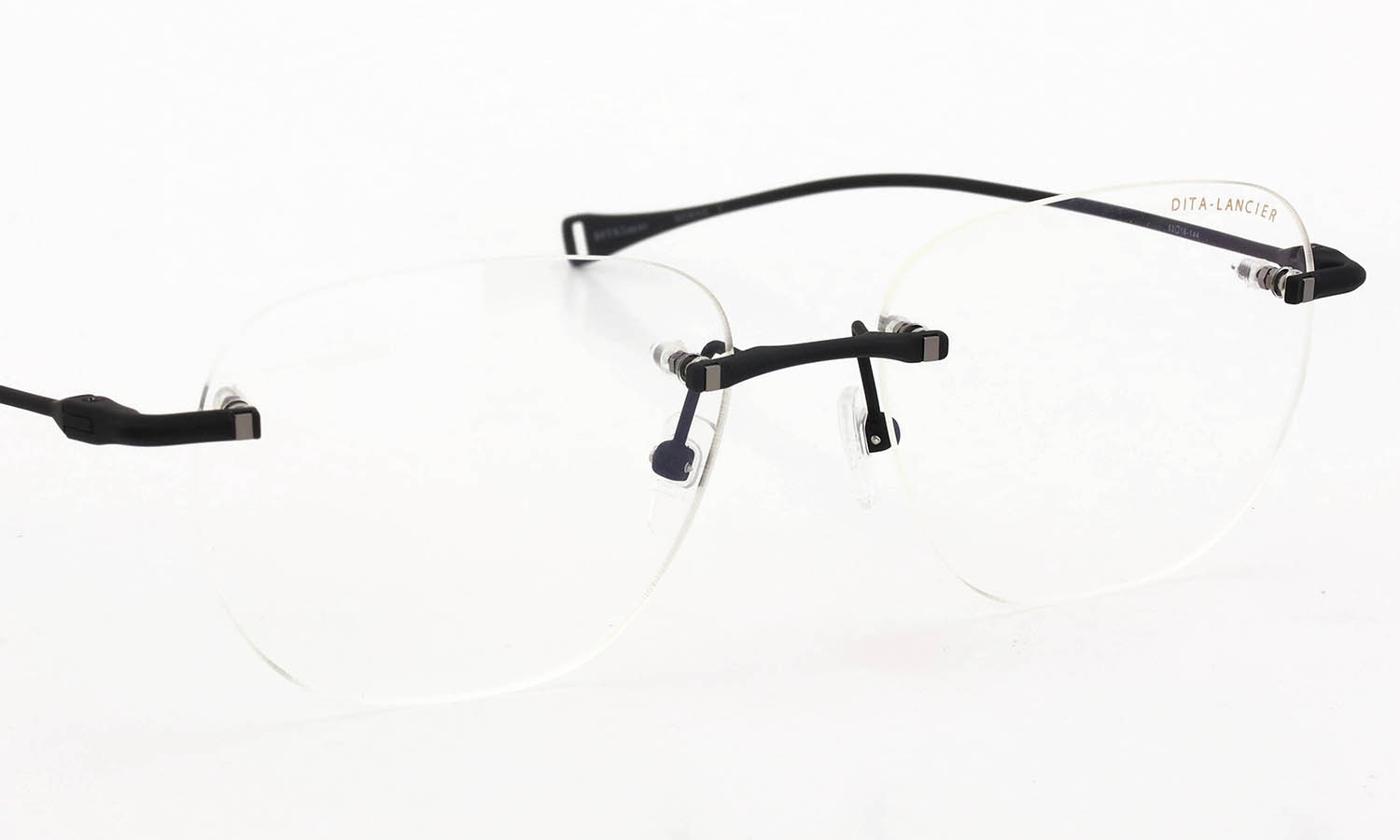 DITA Lancier 縁無しメガネ通販 LSA-130 DLX130-A-03 Matte Black
