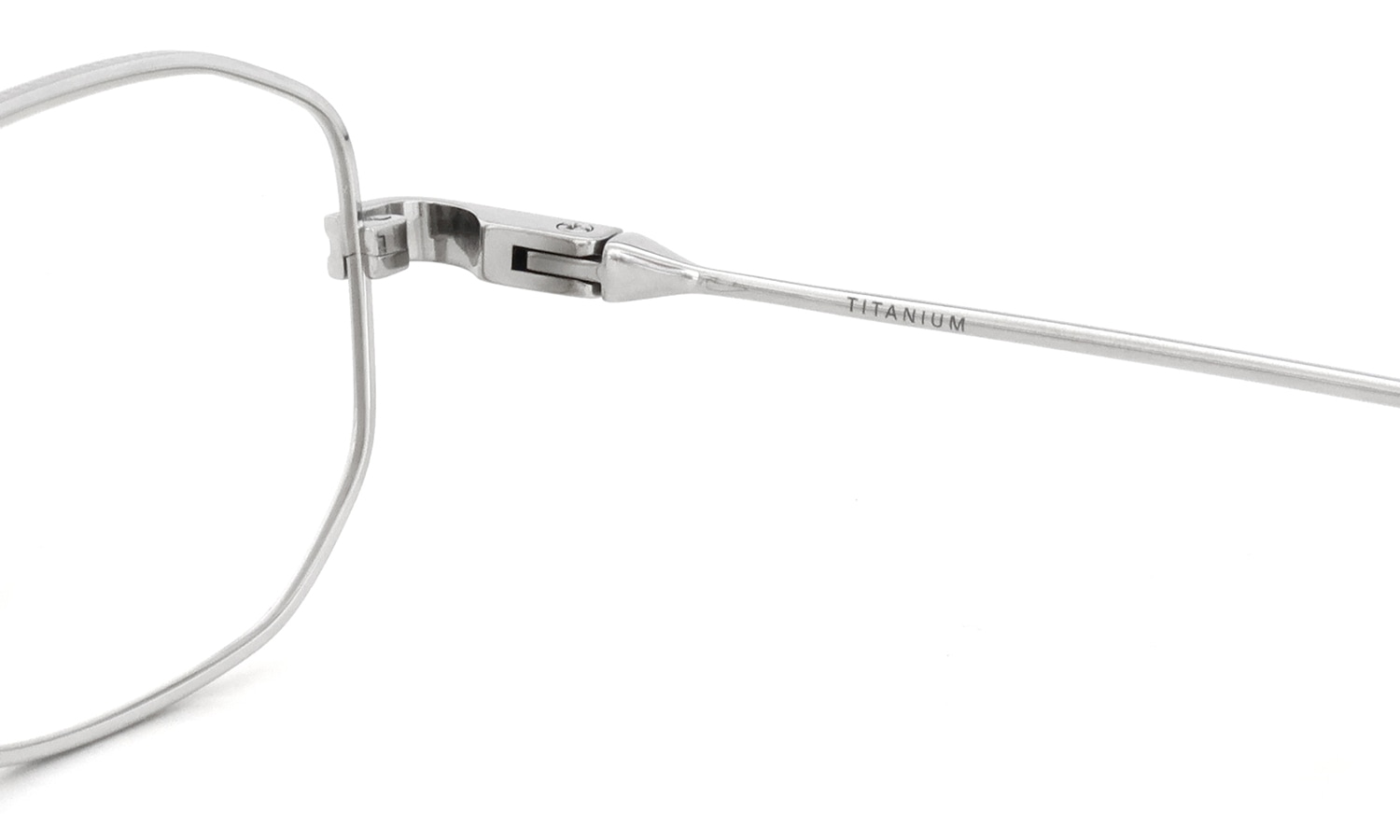 DITA Lancier メガネ LSA-148 DLX148-A-02 Shiny Silver 右側ヒンジと右テンプルの裏側ディテール