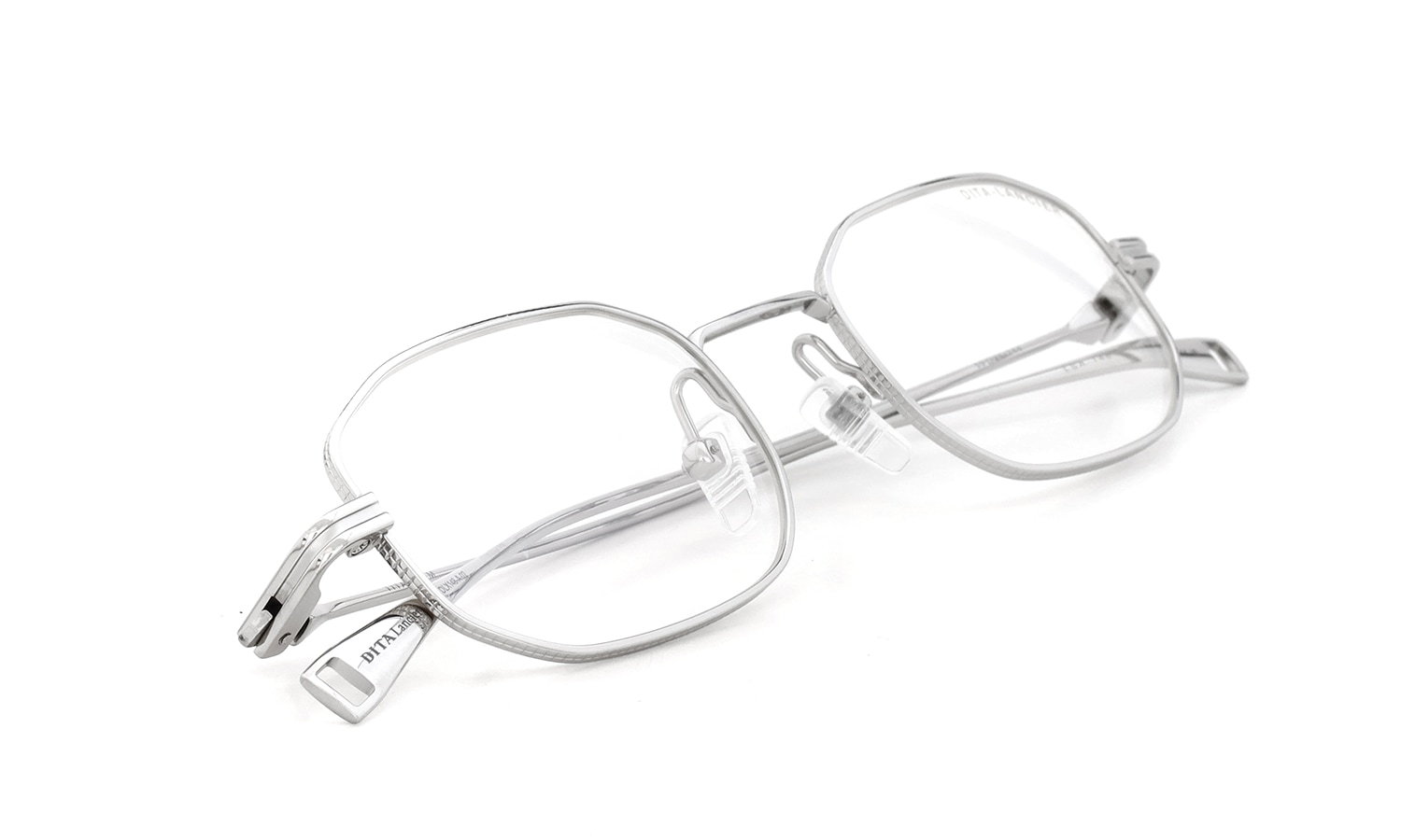 DITA Lancier メガネ LSA-148 DLX148-A-02 Shiny Silver 折りたたみ1