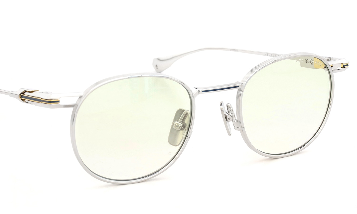 DITA サングラス LINEAGE.68 DTX205-A-02 Shiny Silver - Yellow Gold フロント