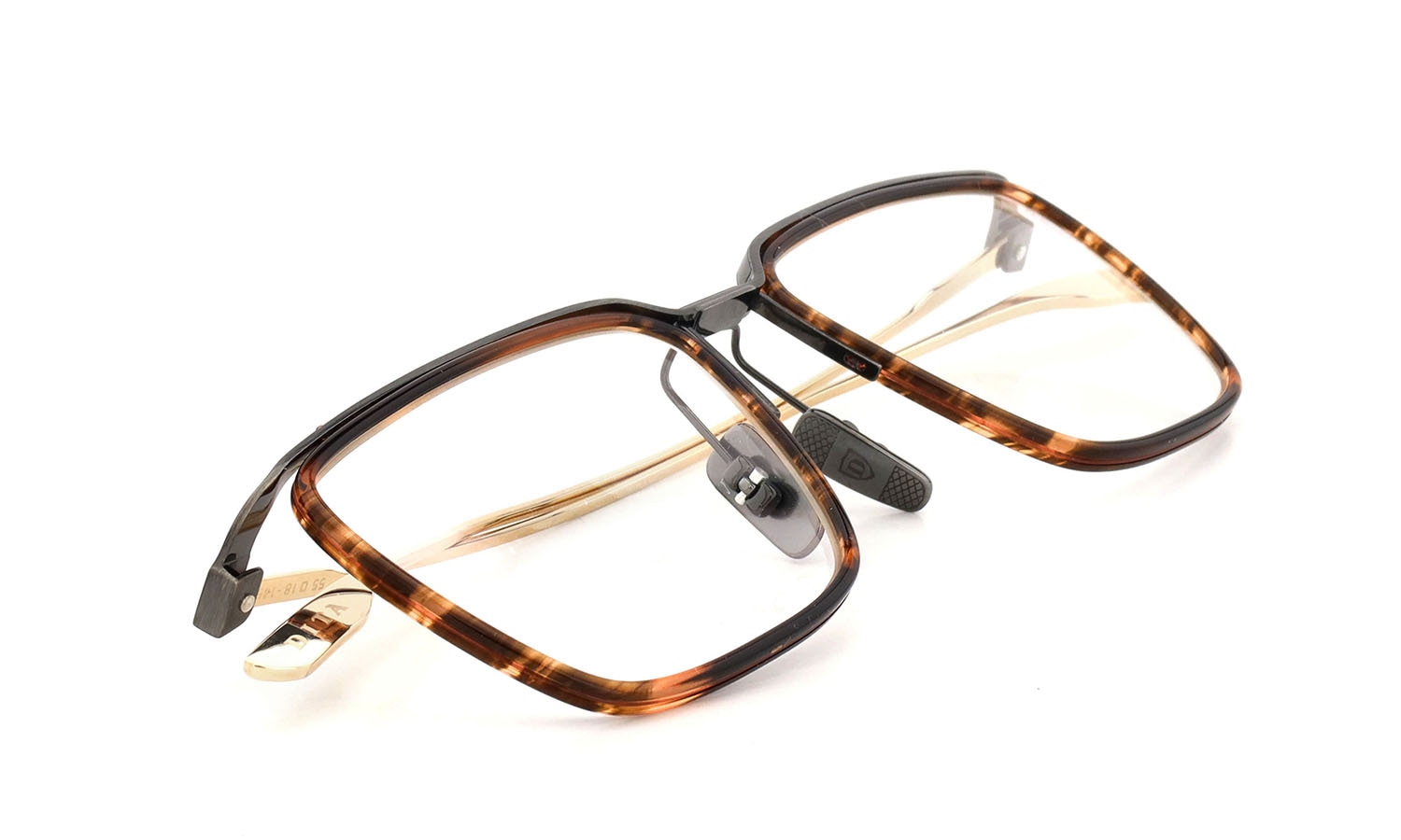 DITA メガネ通販 SCHEMA-ONE DTX106-55-07 Fire Swirl - Antique Dark Gun - White Gold w