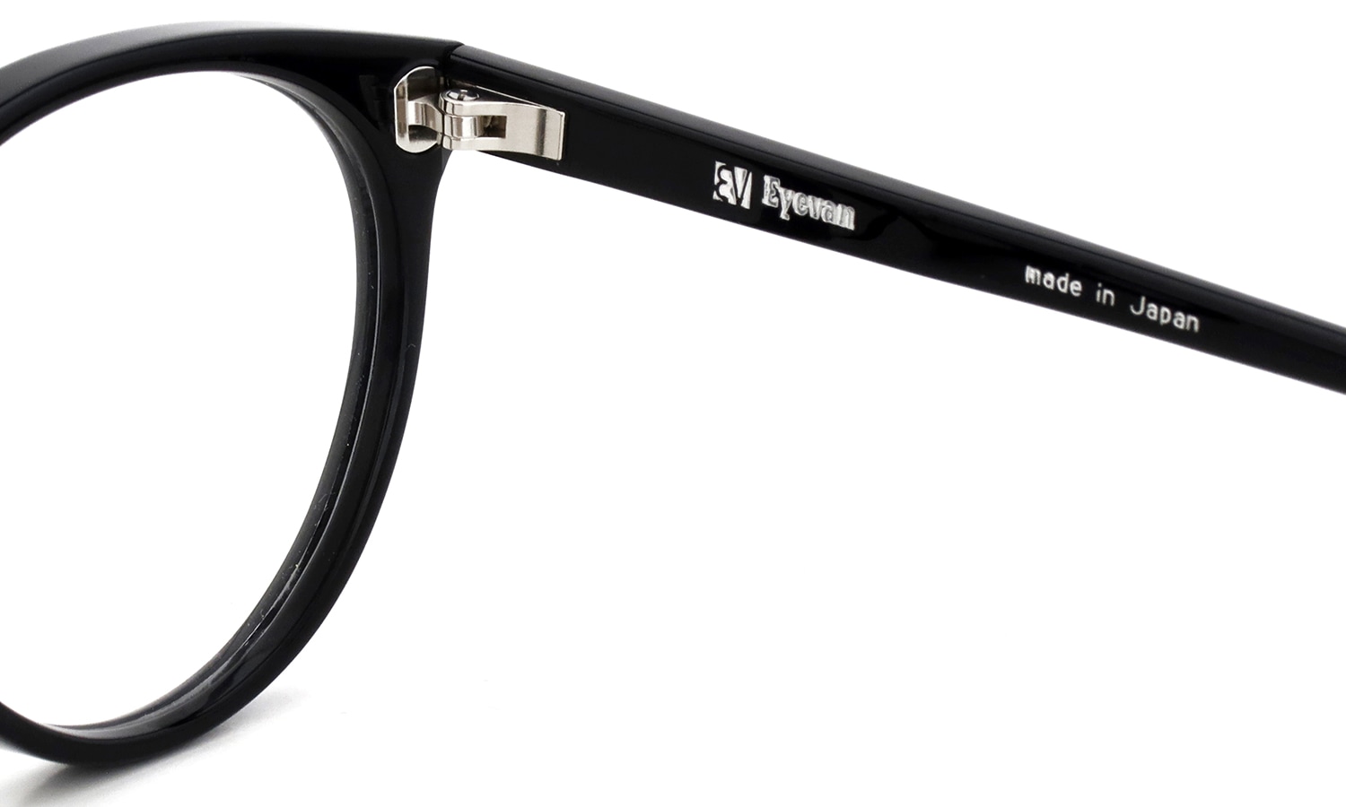 EYEVAN アイヴァン復刻 HISTORIC COLLECTION メガネ AU-5003 col.BLK 右側ヒンジ裏面と刻印