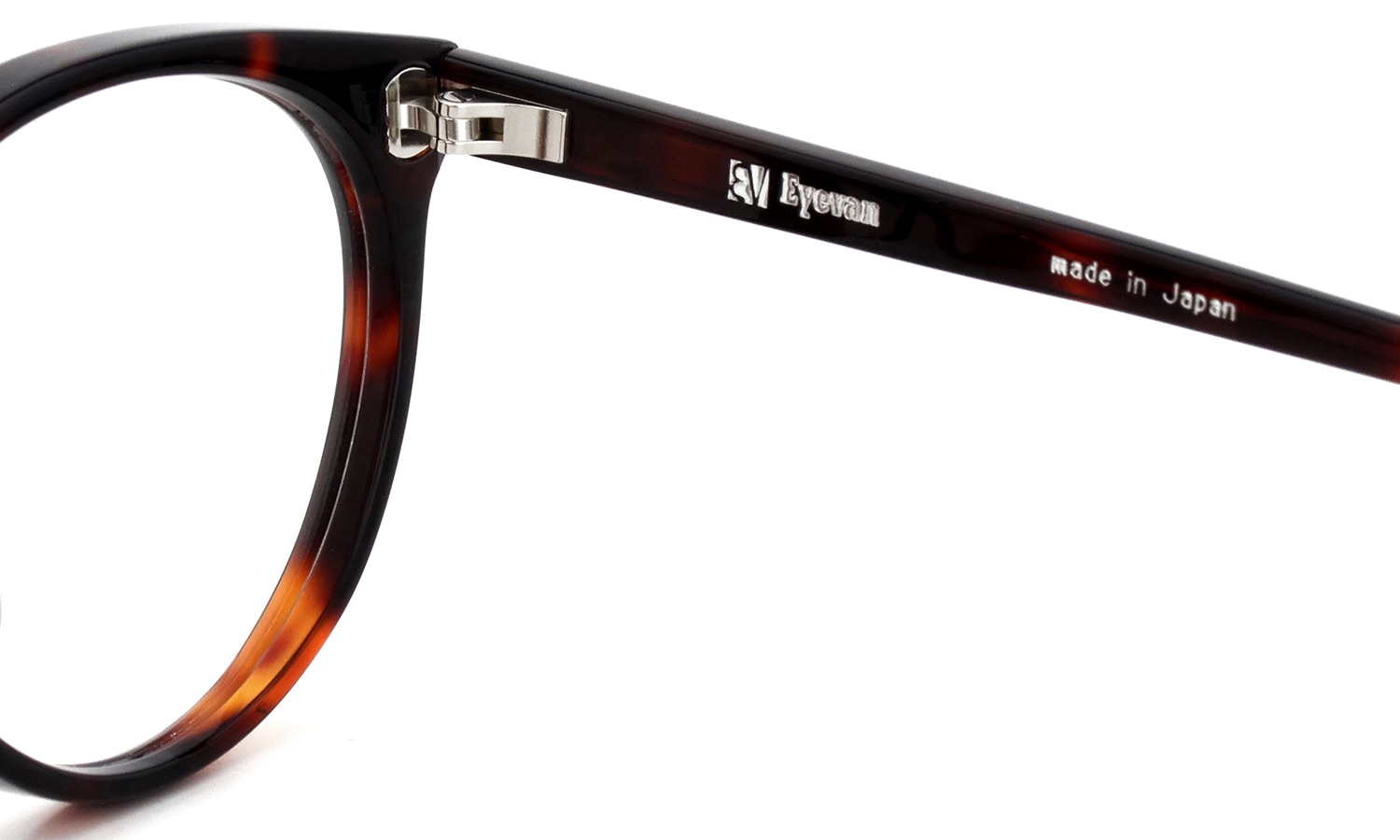 EYEVAN アイヴァン復刻 HISTORIC COLLECTION メガネ AU-5003 col.BRN 右側ヒンジ裏面と刻印