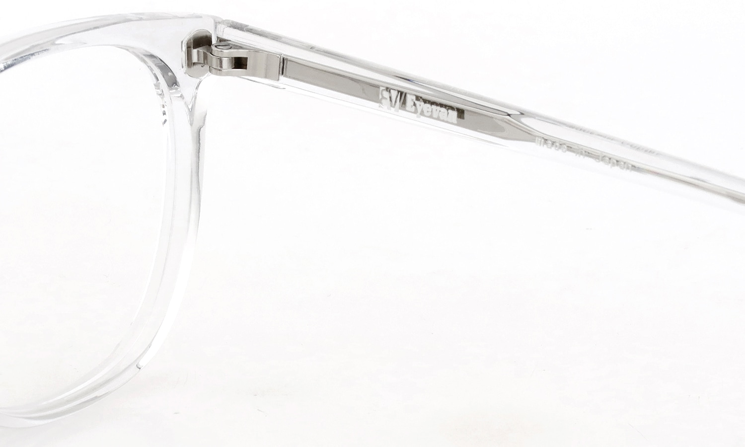 EYEVAN アイヴァン復刻 HISTORIC COLLECTION ウエリントンメガネ AU-5004 col.CL 右側ヒンジ裏面と刻印