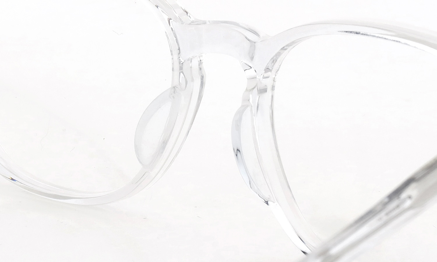 EYEVAN アイヴァン復刻 HISTORIC COLLECTION ウエリントンメガネ AU-5004 col.CL ブリッジ裏側とパットのディテール