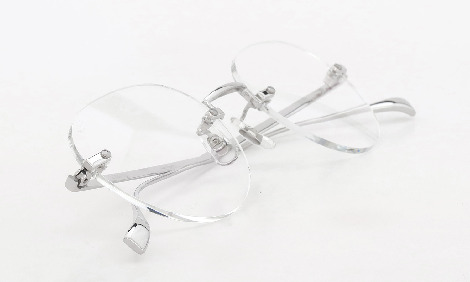 EYEVAN 縁無しメガネ通販 Alvira(49) col.S 折りたたみ1
