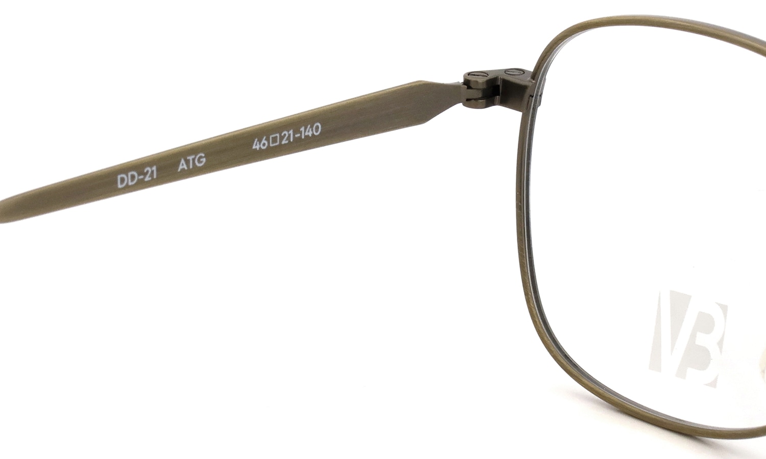 EYEVAN アイヴァン復刻 HISTORIC COLLECTION メガネ DD-21 col.ATG 左側ヒンジ裏面と刻印