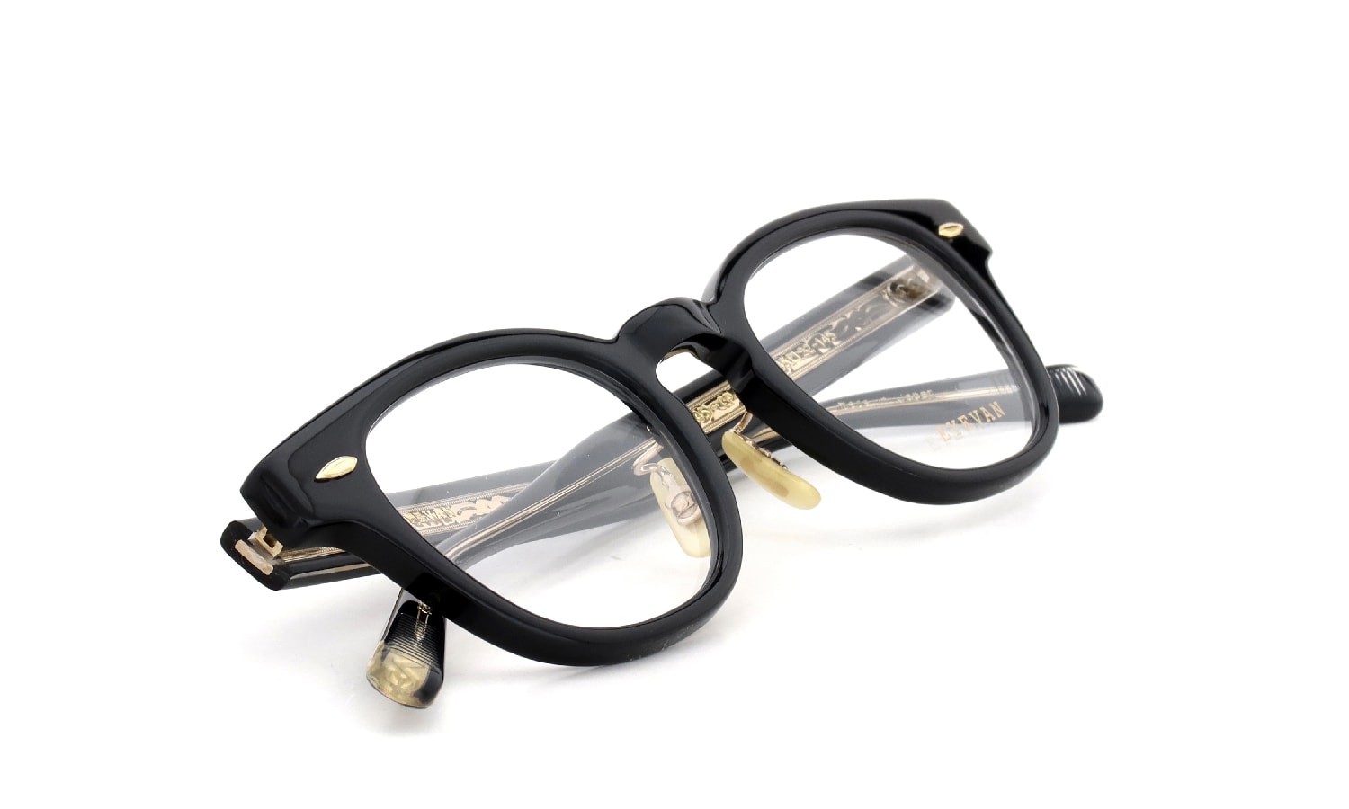 EYEVAN 定番メガネ Webb(45) col.PBK 折り畳んだ状態1